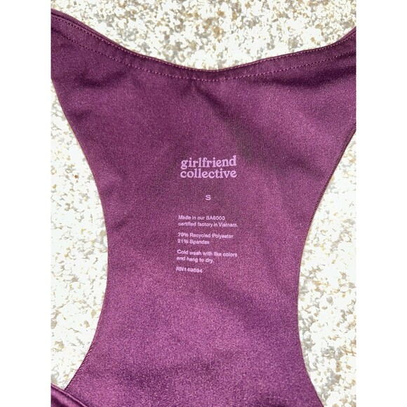 Girlfriend Collective Plum Compression High Rise Legging + Sports Bra Set XS - Picture 5 of 10